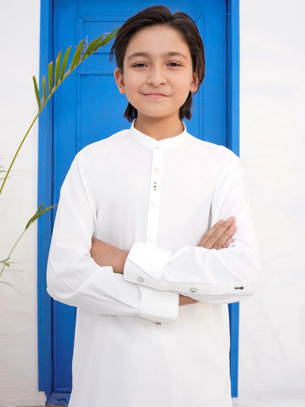 White Blended Kameez Shalwar - ALTET-KS-001-R1