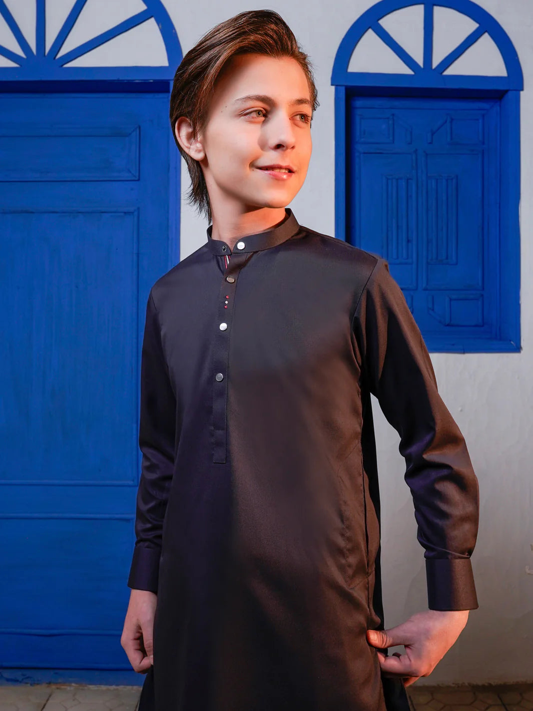 Black Blended Kameez Shalwar - ALTET-KS-004-R1