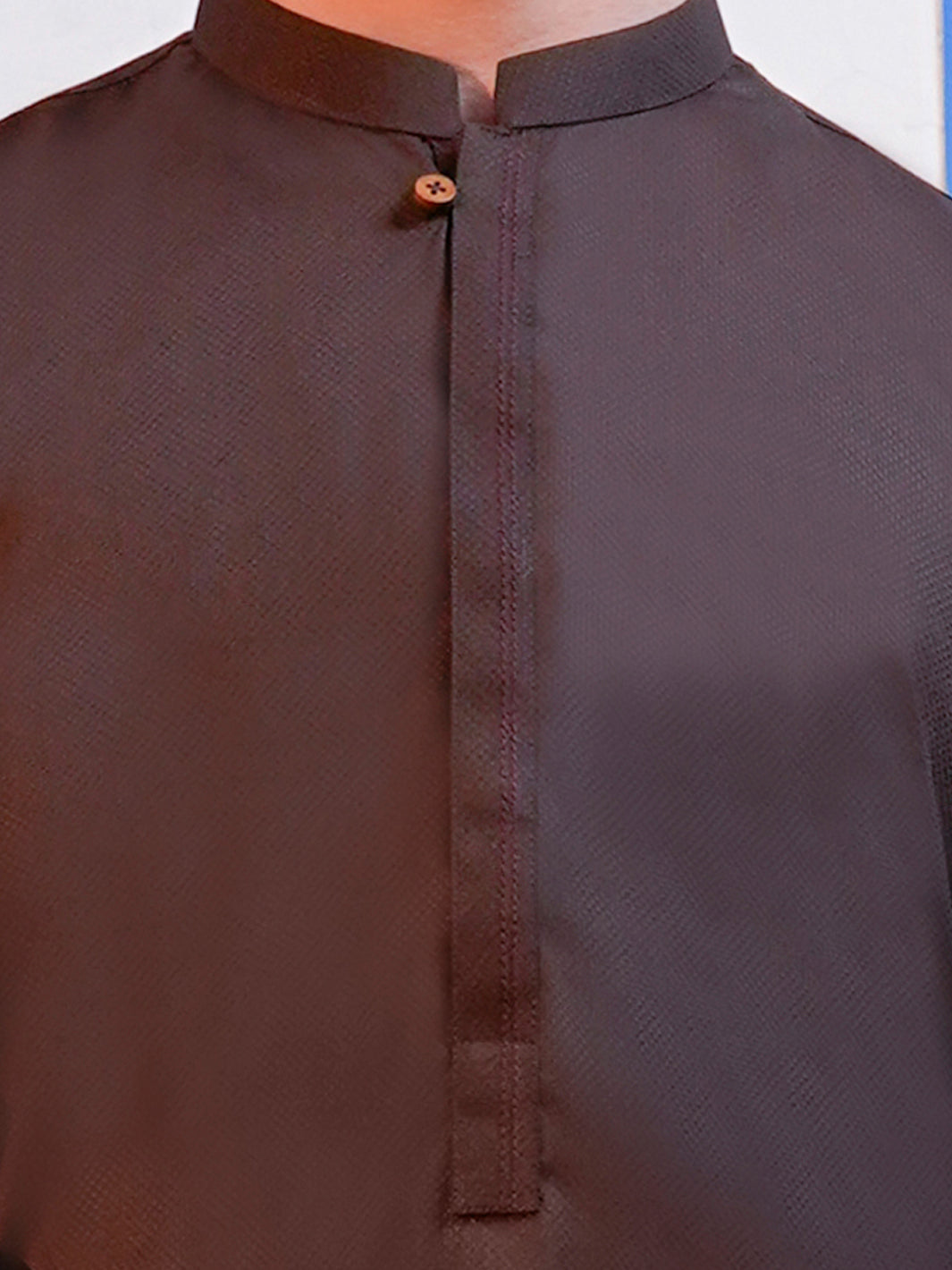 Dark Brown Blended Kurta - ALT-K-053