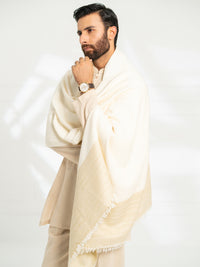 Off White Casual Shawl - AL-SH-036