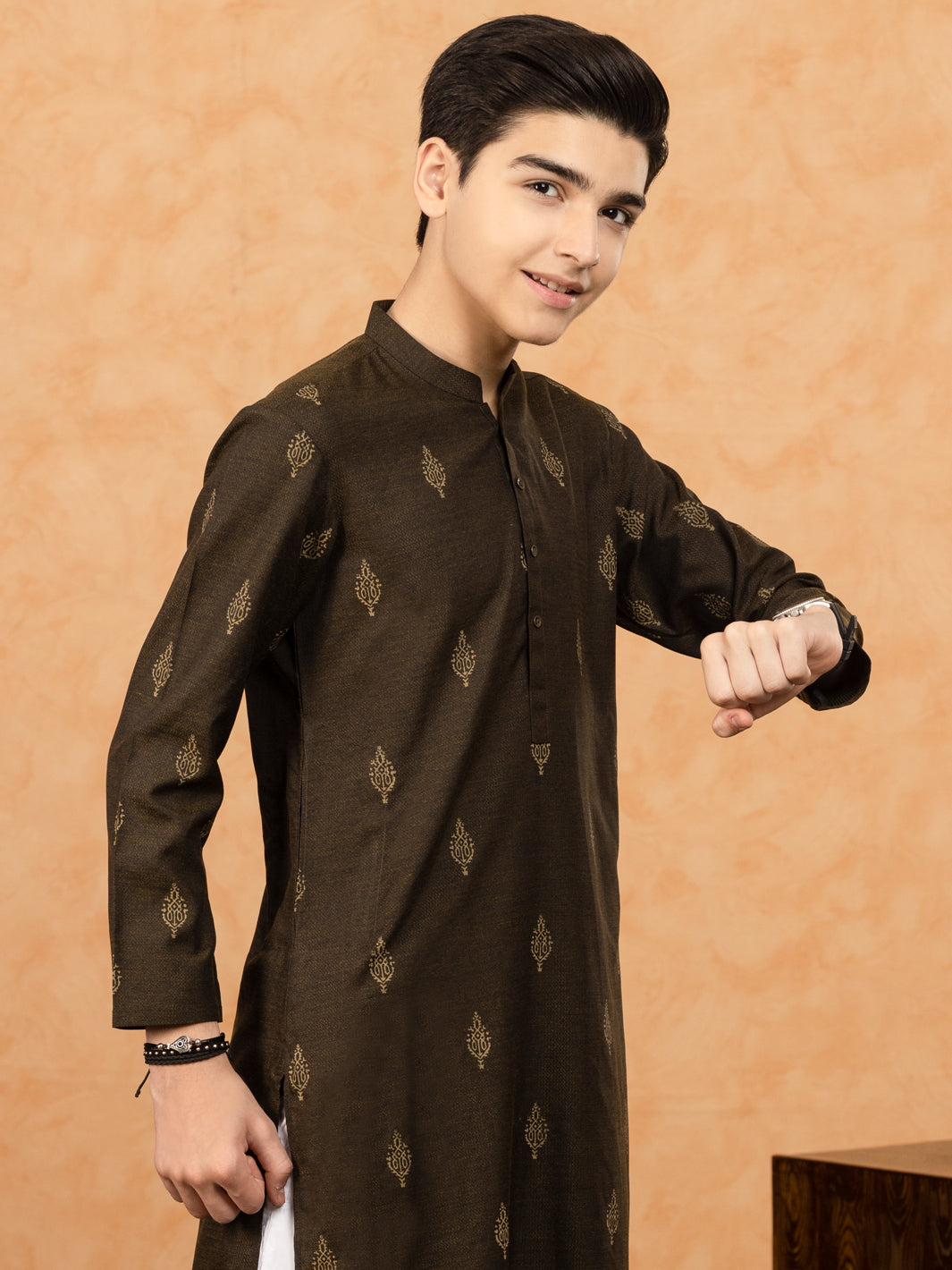 Kahi Green Blended Kurta - ALT-K-047D - Almirah Online