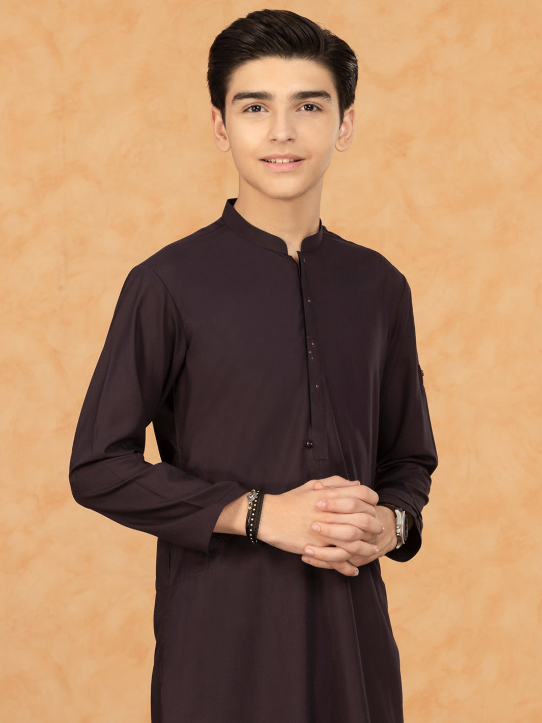 Dark Purple Blended Kurta Trouser - ALT-KT-047 - Almirah Online