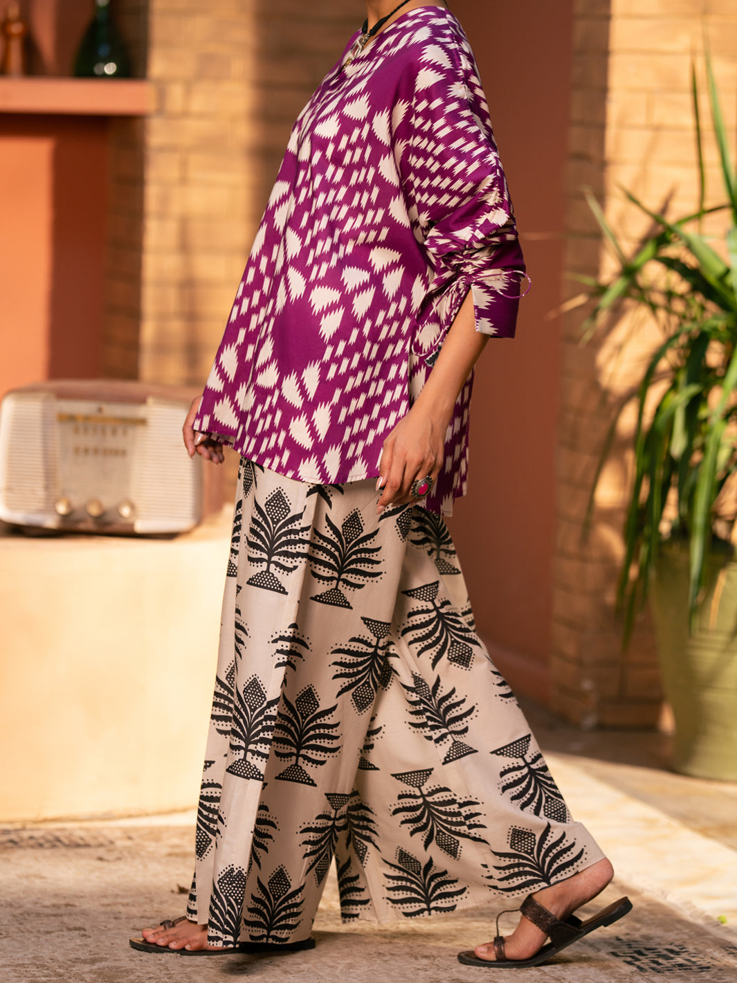 Fuchsia Cotton Kurti - AWP-SLK-1099