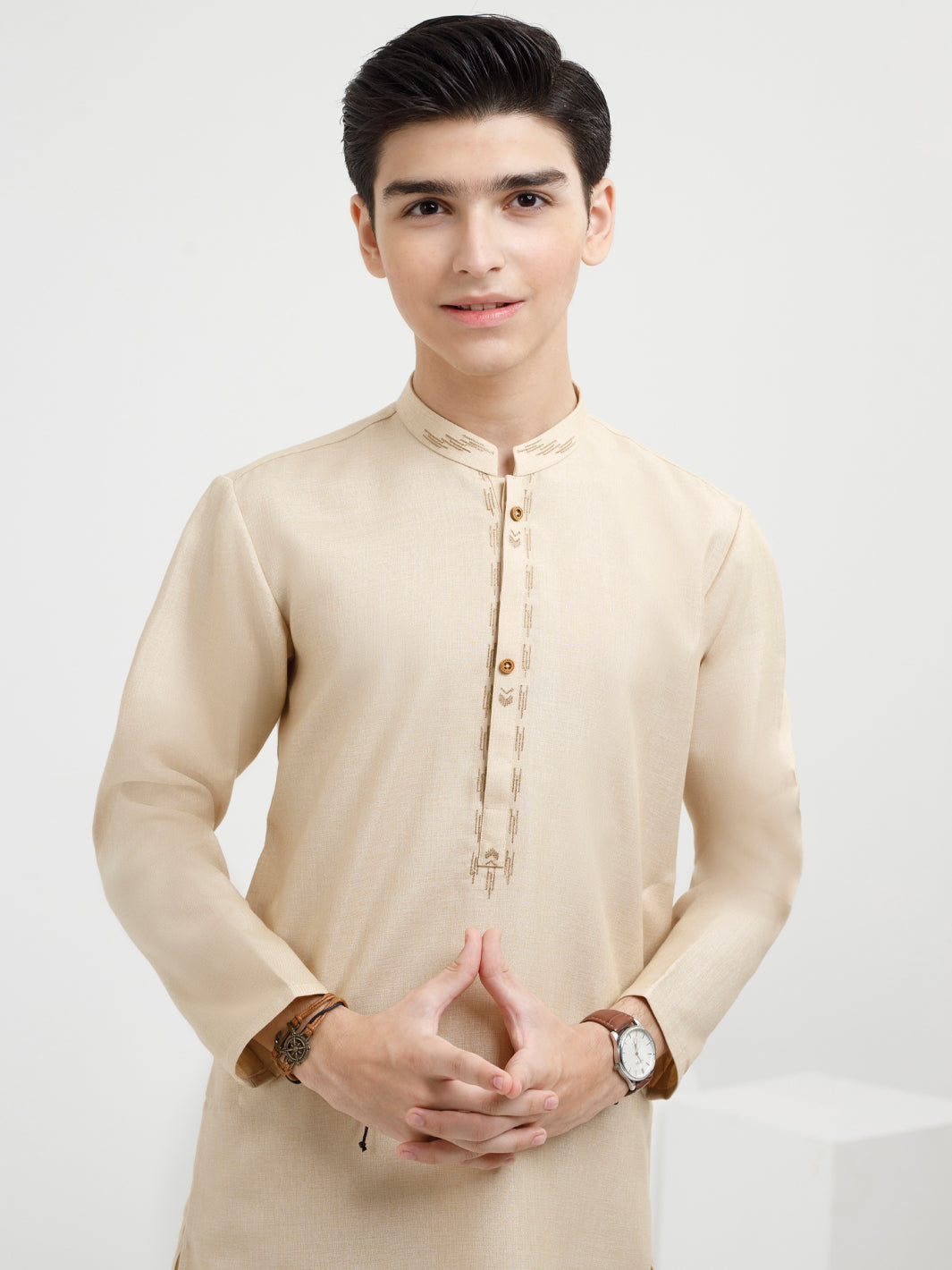 Beige Blended Kurta Trouser - ALT-KT-056