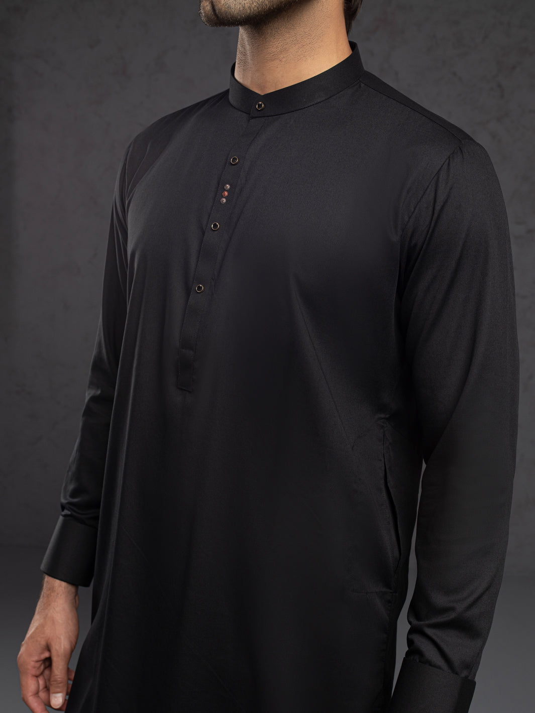 Black Blended Kurta Trouser - ALET-KT-1004-R2
