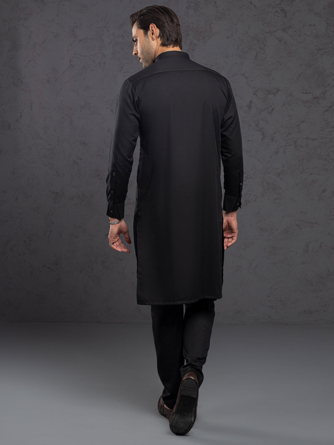 Black Blended Kurta Trouser - ALET-KT-1004-R2