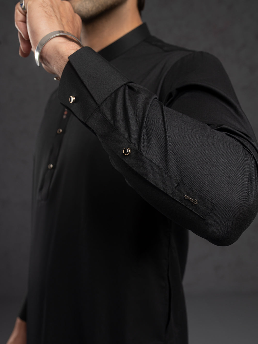Black Blended Kurta Trouser - ALET-KT-1004-R2