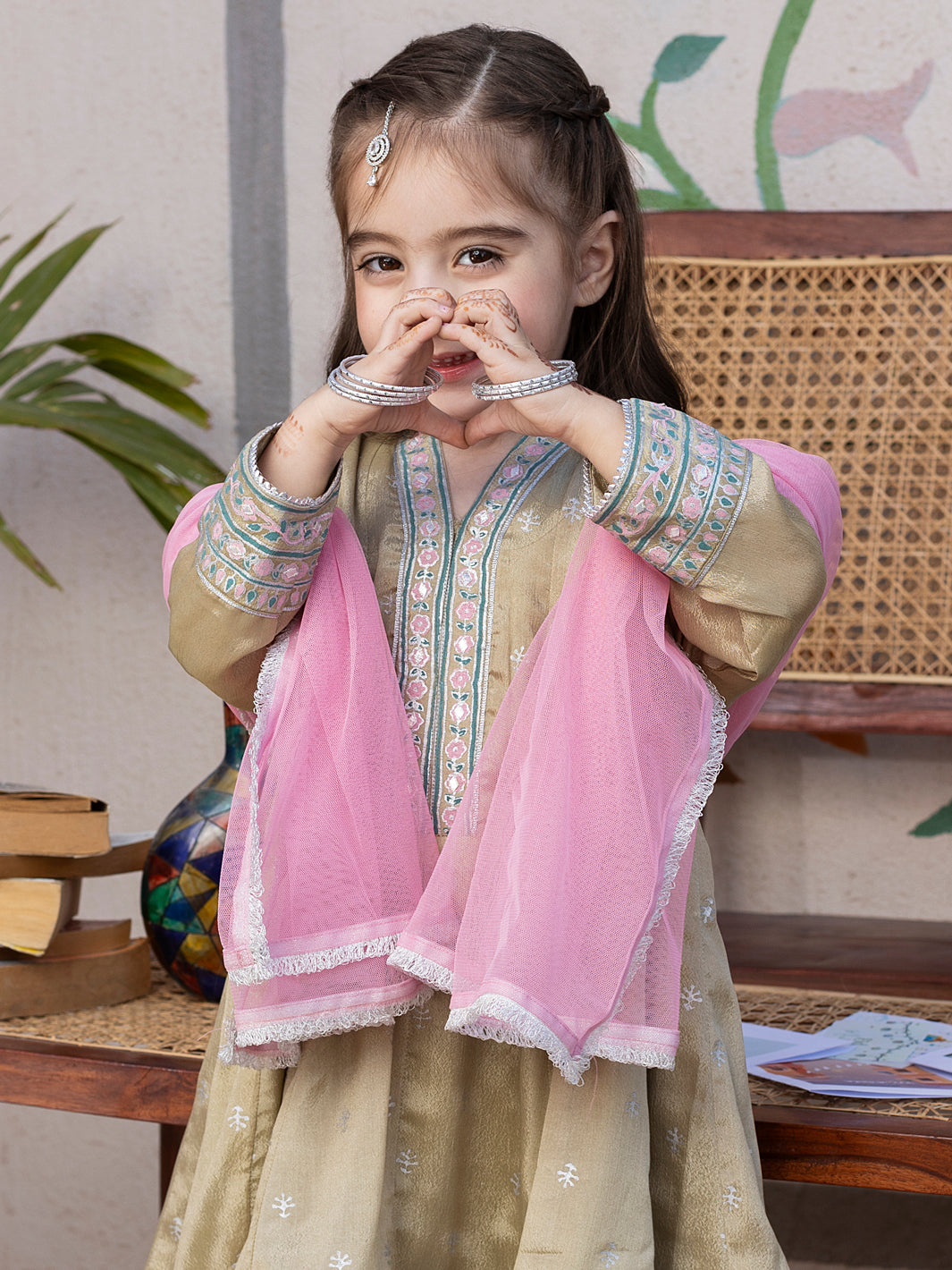 Mehndi Green Modal 2 Piece Stitched - ALGR-3PS-LS-008