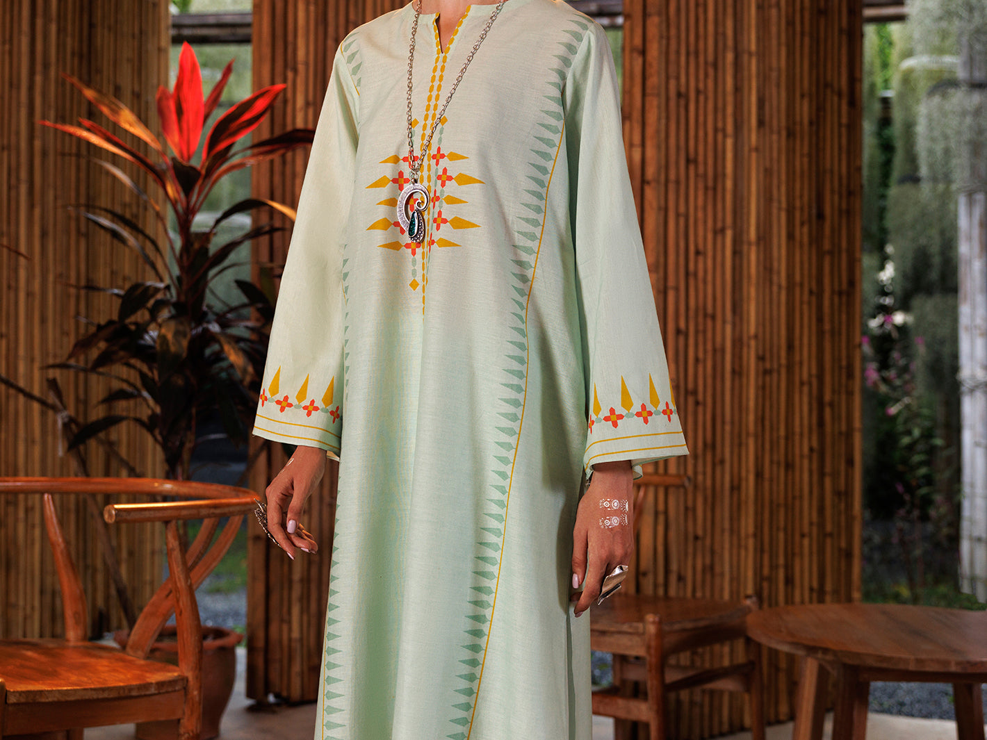 Sage Green Lawn 2Pc Stitched - AL-2PS-LKS-1016