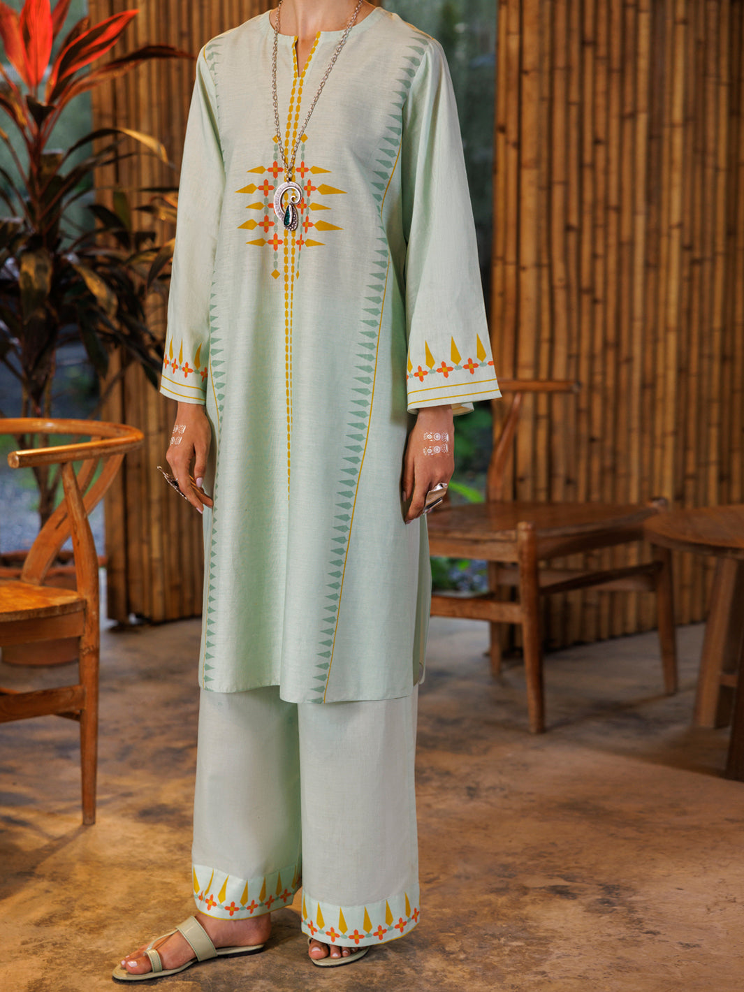 Sage Green Lawn 2Pc Stitched - AL-2PS-LKS-1016