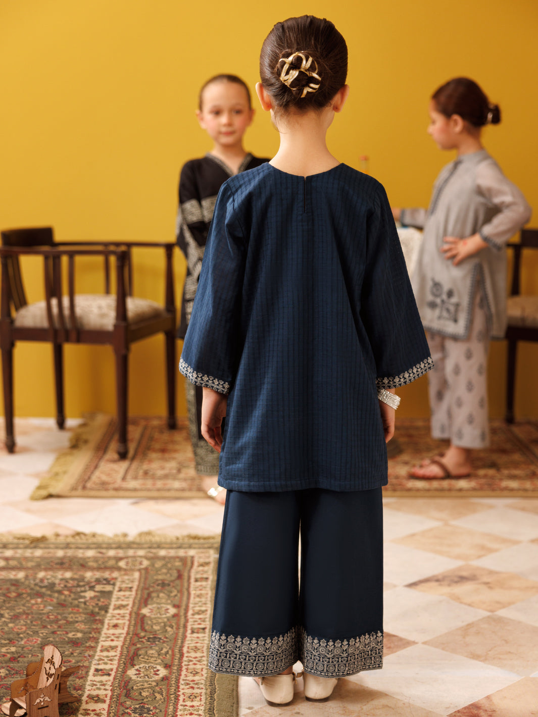 Blue Dobby 2Pc Stitched - ALGR-2PS-LKS-1018