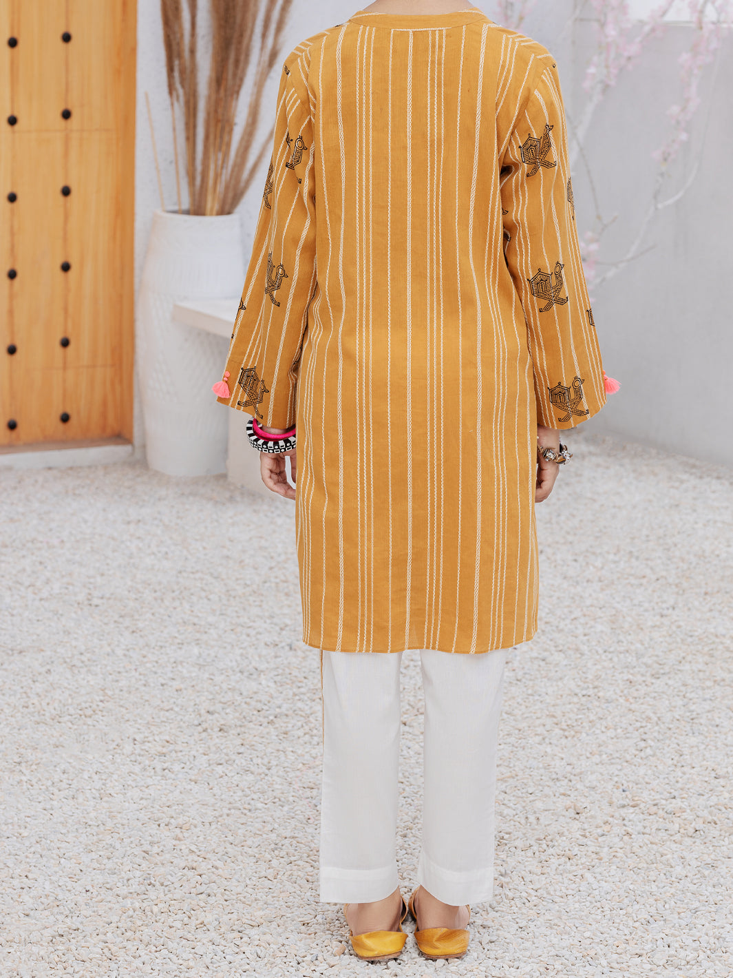 Mustard Yarn Dyed 2 Piece Stitched - ALT-2PS-LKS-1078
