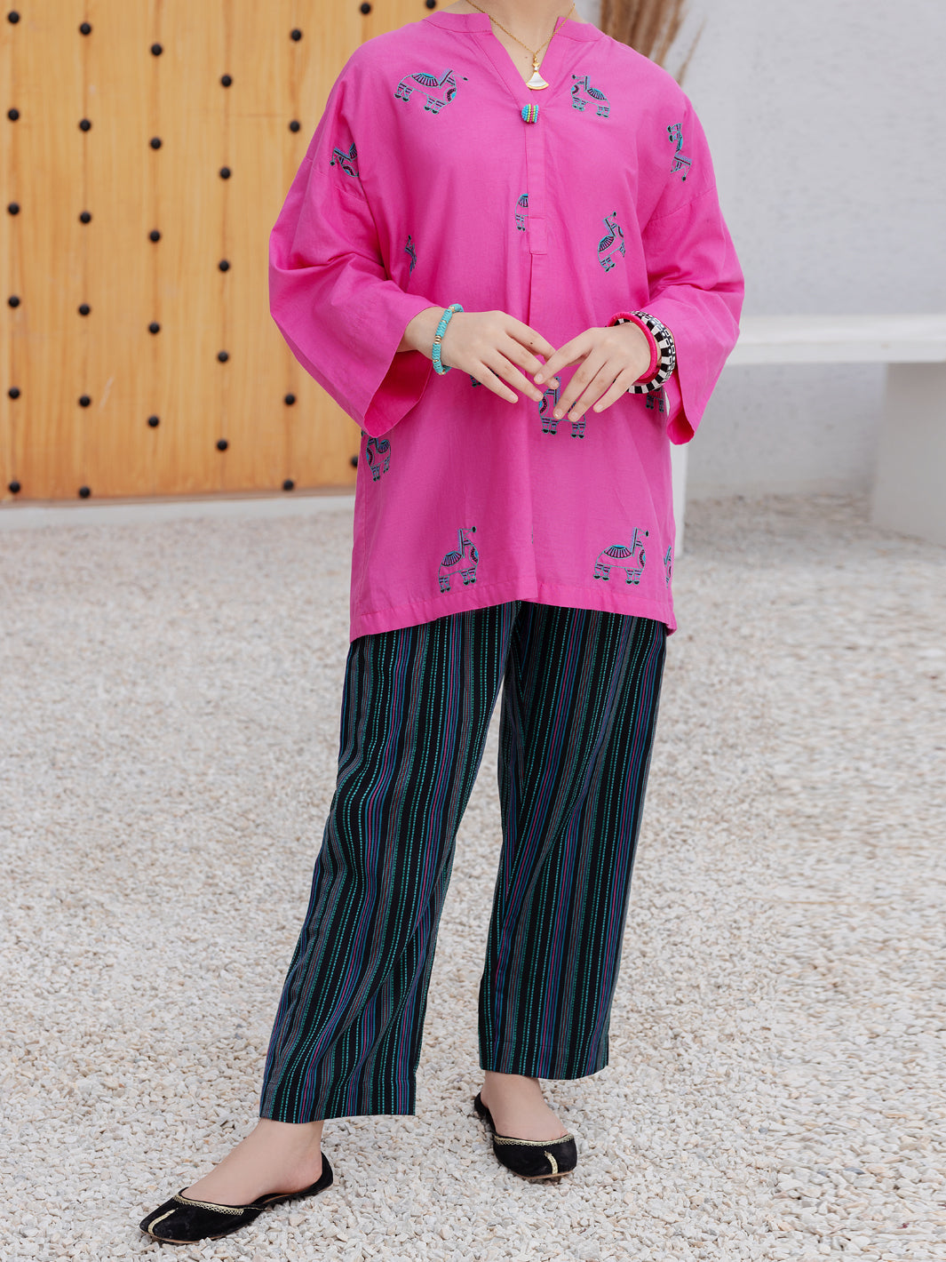 Pink Cambric 2 Piece Stitched - ALP-2PS-LKS-1081