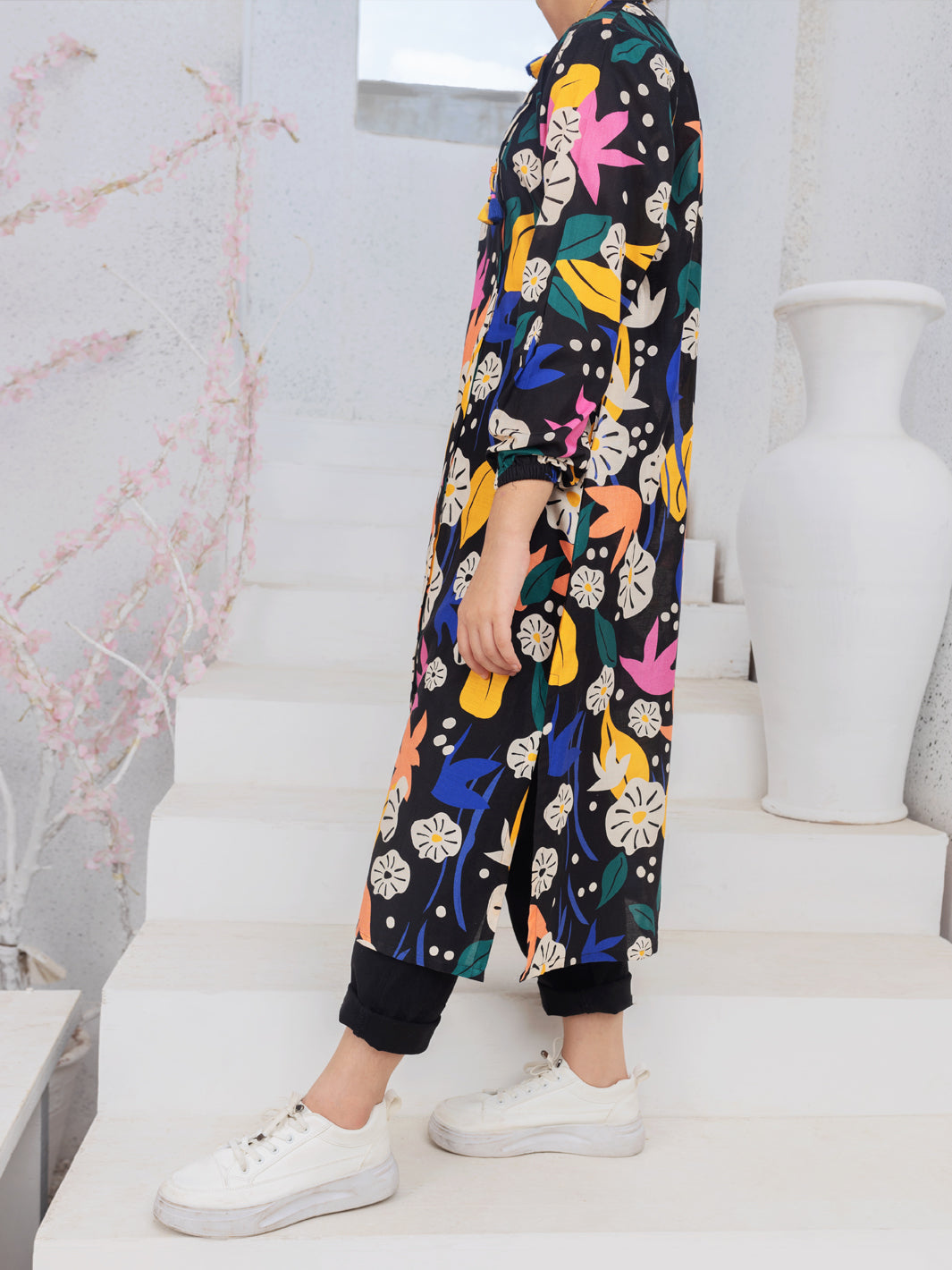 Multicolor Cambric Kurti - ALT-LK-1082