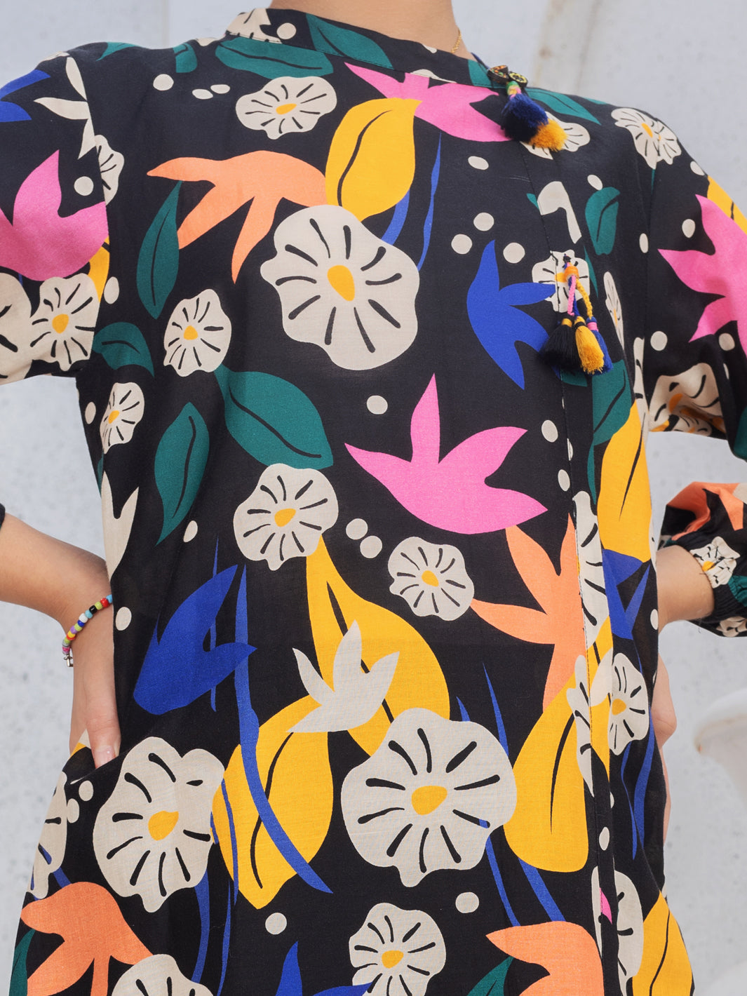 Multicolor Cambric Kurti - ALT-LK-1082