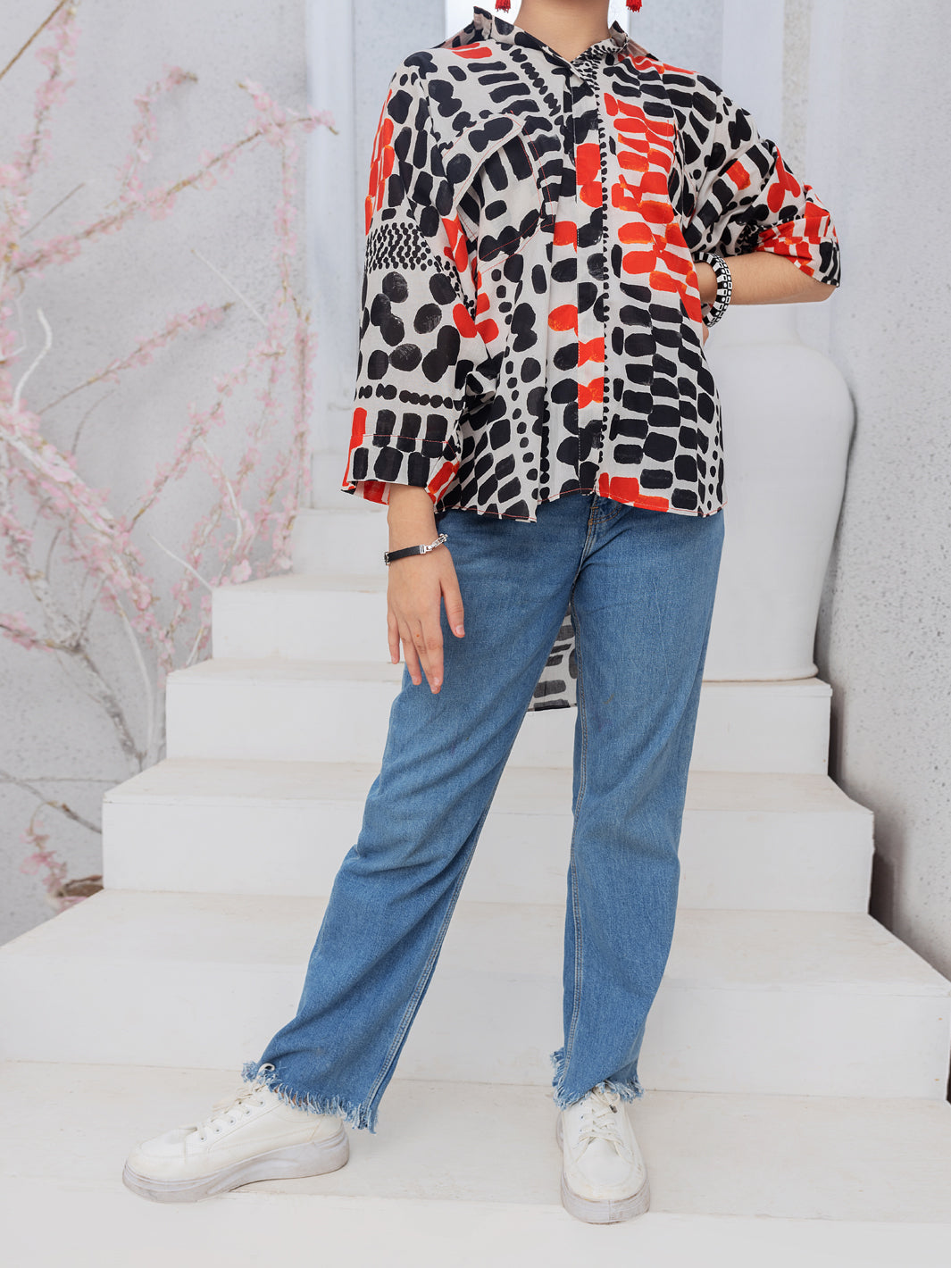 Multicolor Cambric Kurti - ALT-LK-1083