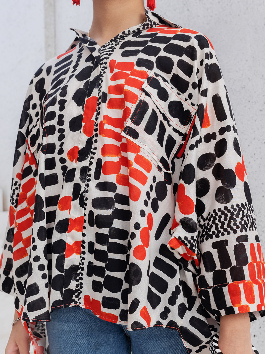 Multicolor Cambric Kurti - ALT-LK-1083