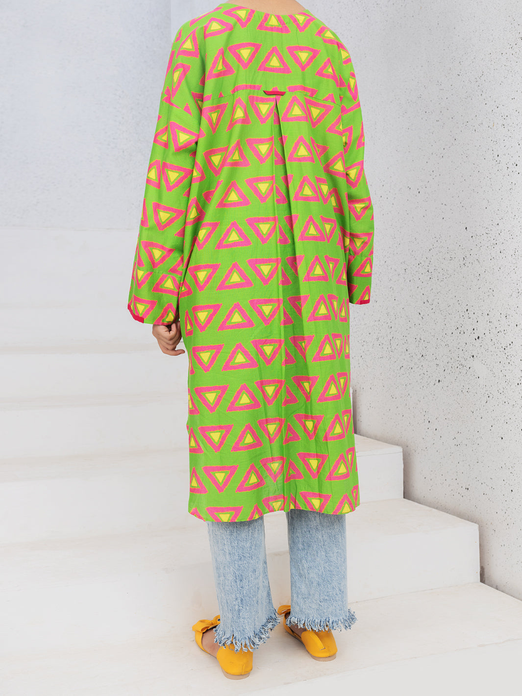 Green Cambric Kurti - ALT-LK-1084