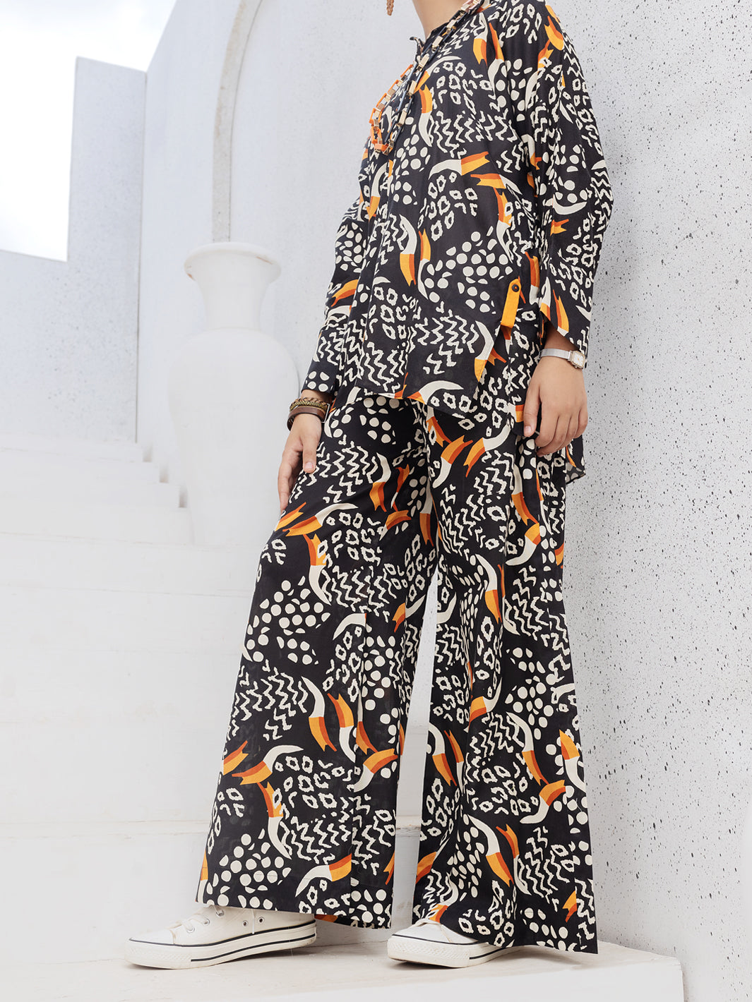 Black Cambric 2 Piece Stitched - ALP-2PS-LKS-1088