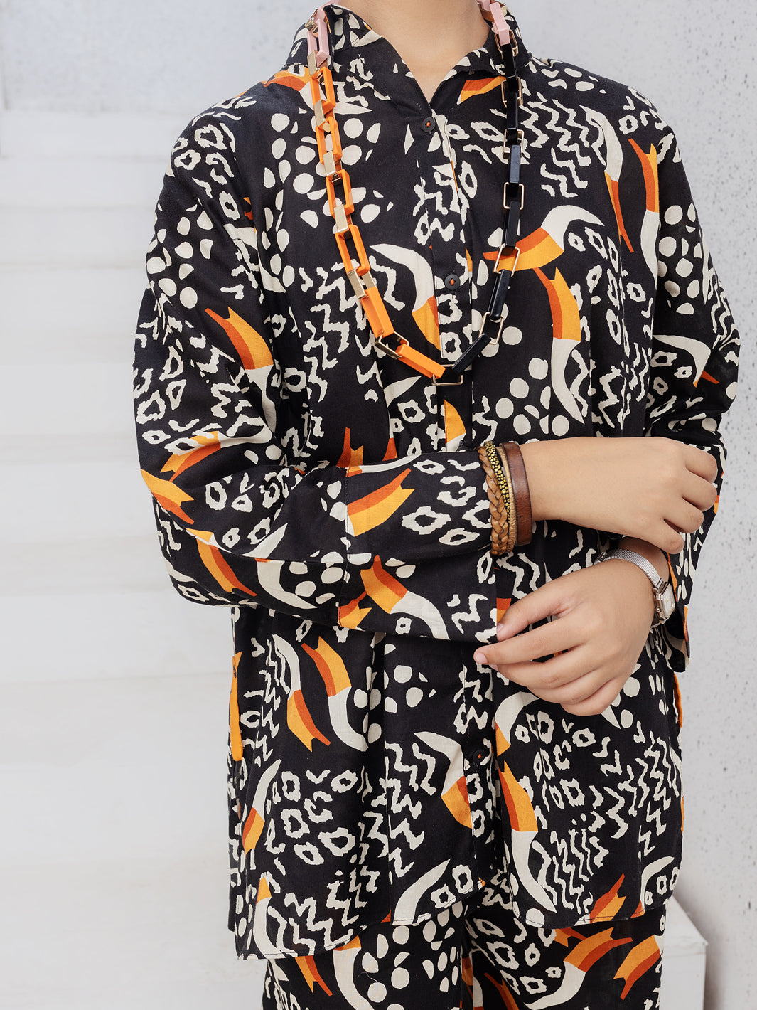Black Cambric 2 Piece Stitched - ALP-2PS-LKS-1088