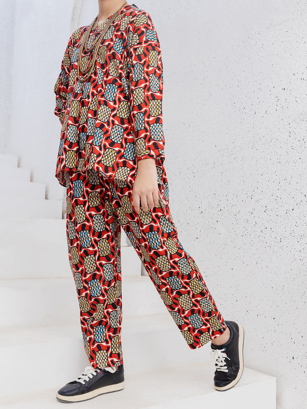 Maroon Cambric 2 Piece Stitched - ALP-2PS-LKS-1089