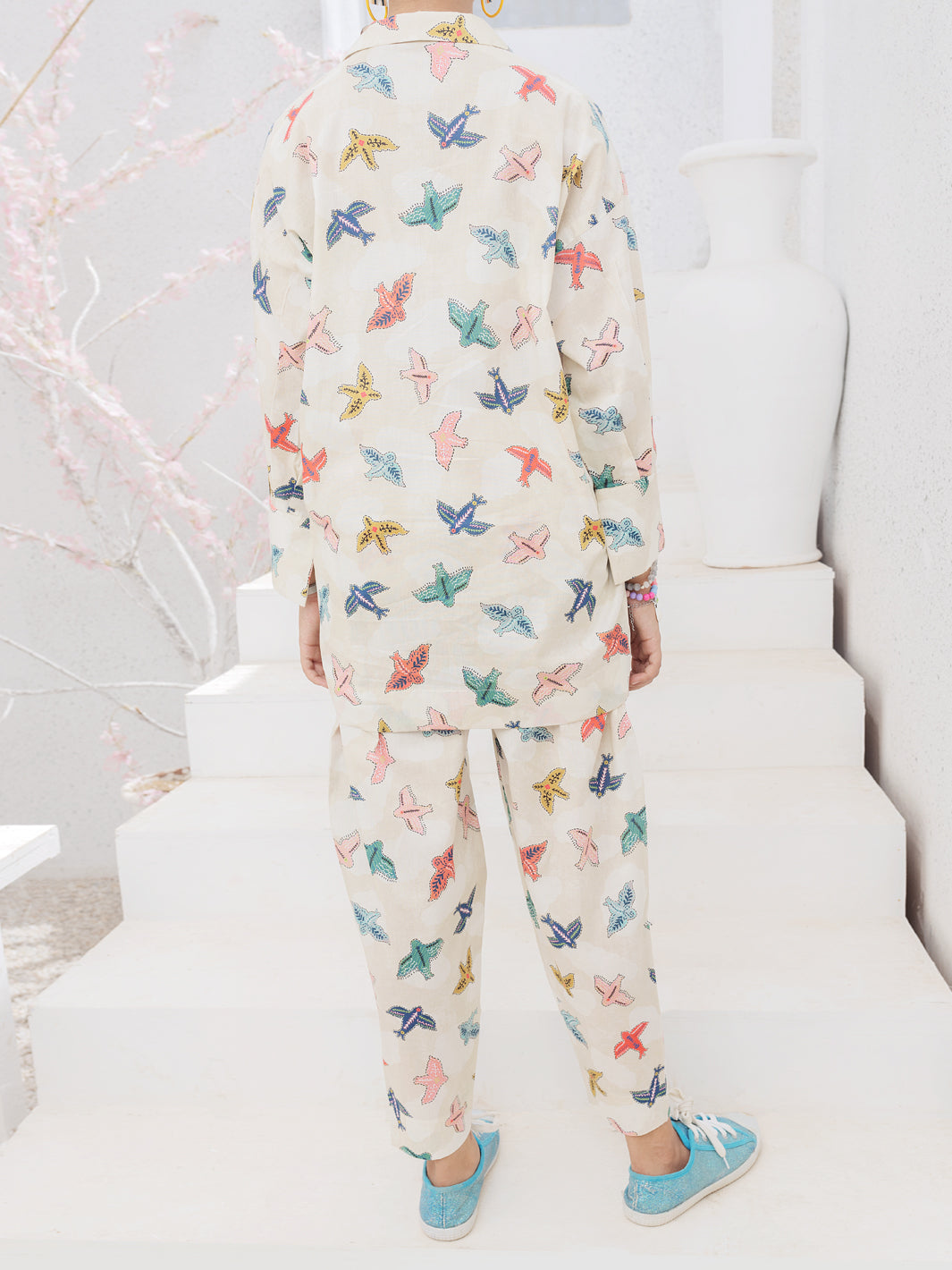 Off White Cambric 2 Piece Stitched - ALP-2PS-LKS-1091