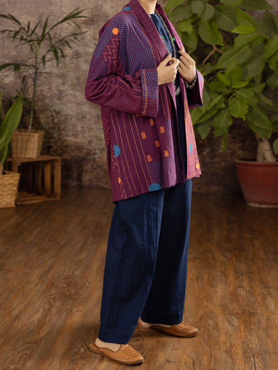 Magenta Linen Tunic - ALCR-LK-1094