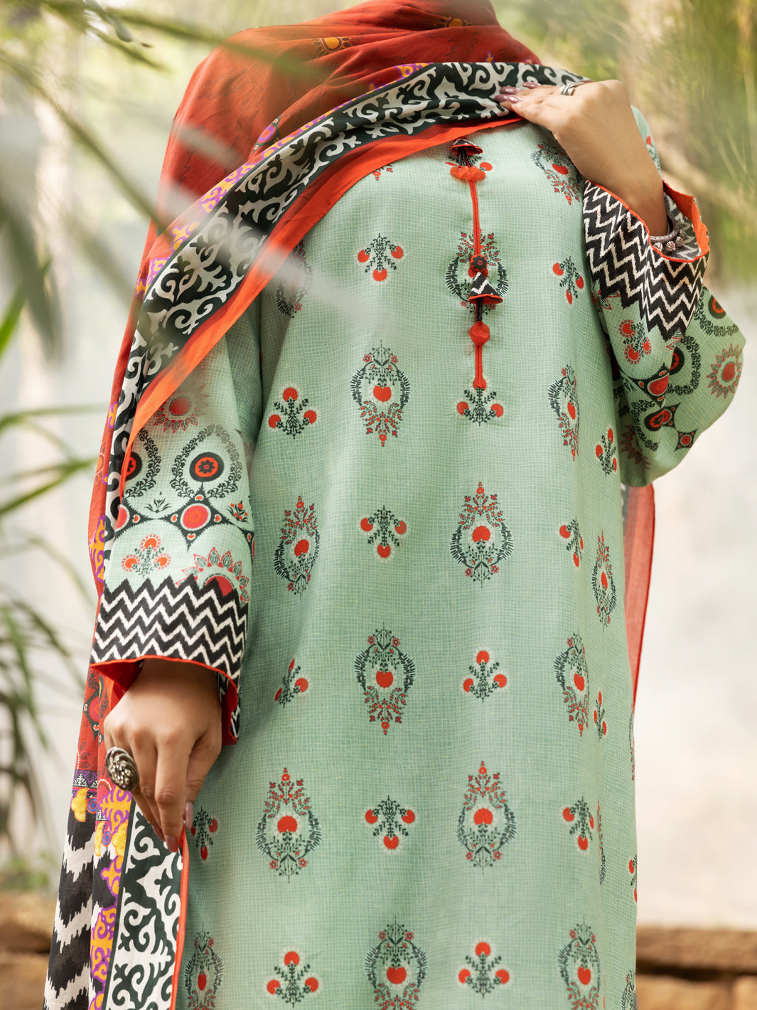 Sea Green Cambric 2 Piece Unstitched - AWP-2PS-588