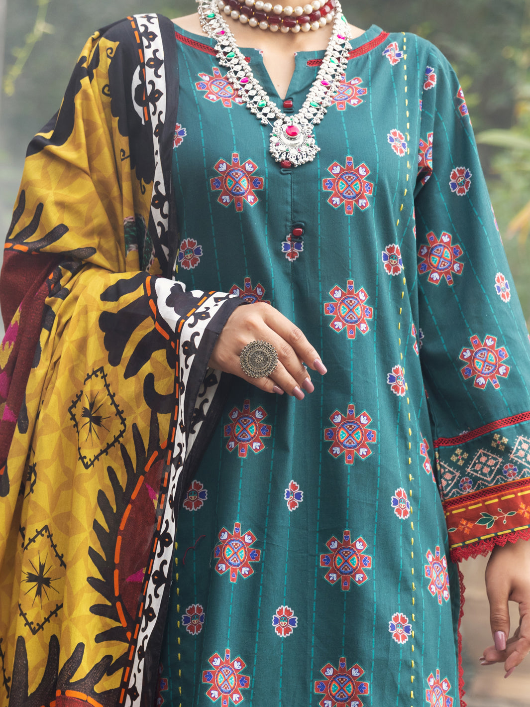 Green Cambric 2 Piece Unstitched - AWP-2PS-590