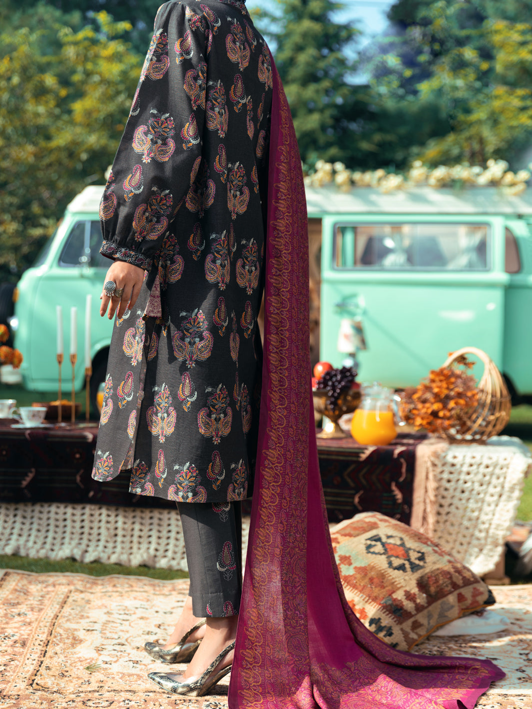 Dark Grey Khaddar Tunic - AWP-LK-620