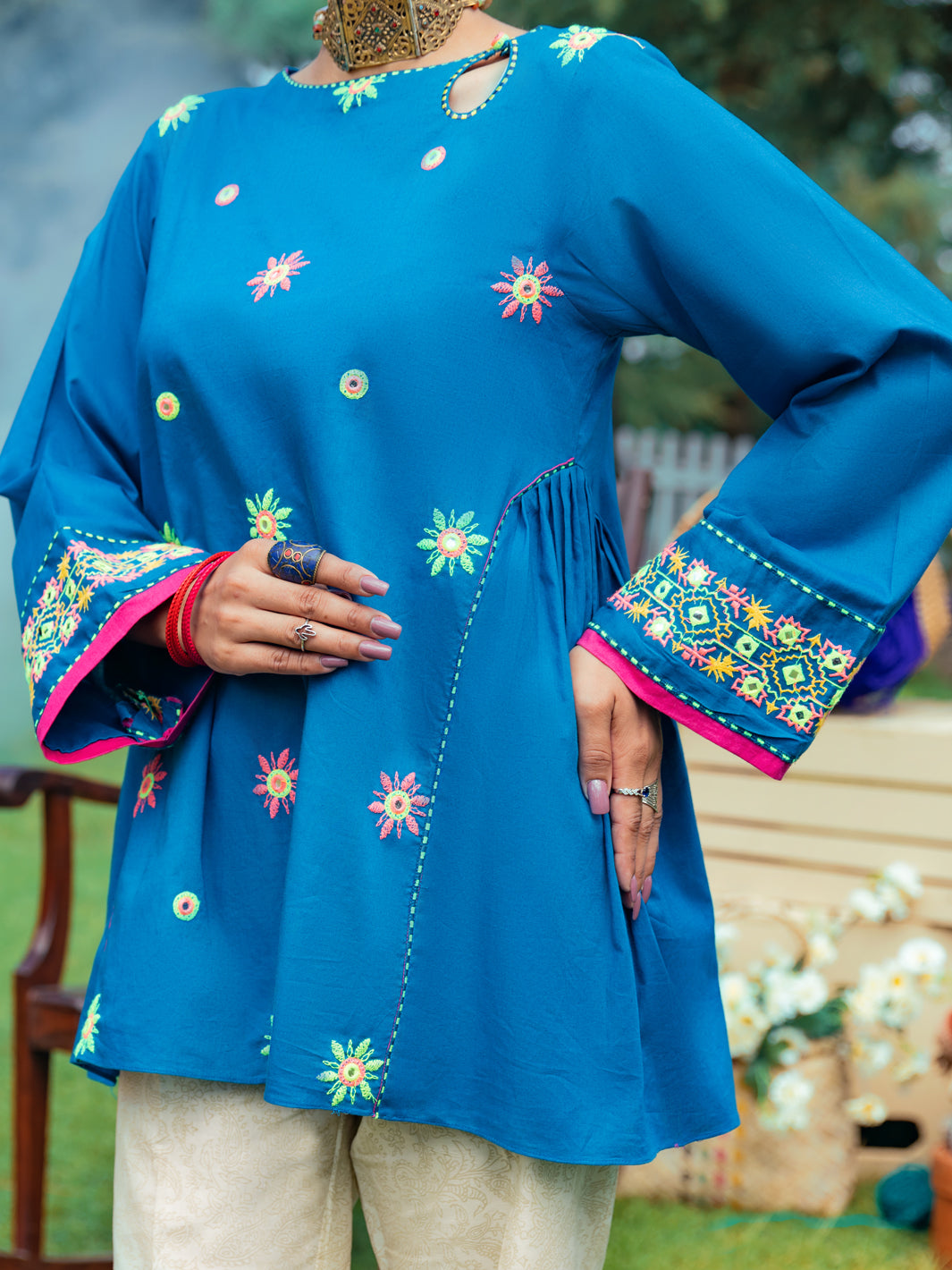 Blue Cambric Tunic - AWP-LK-614