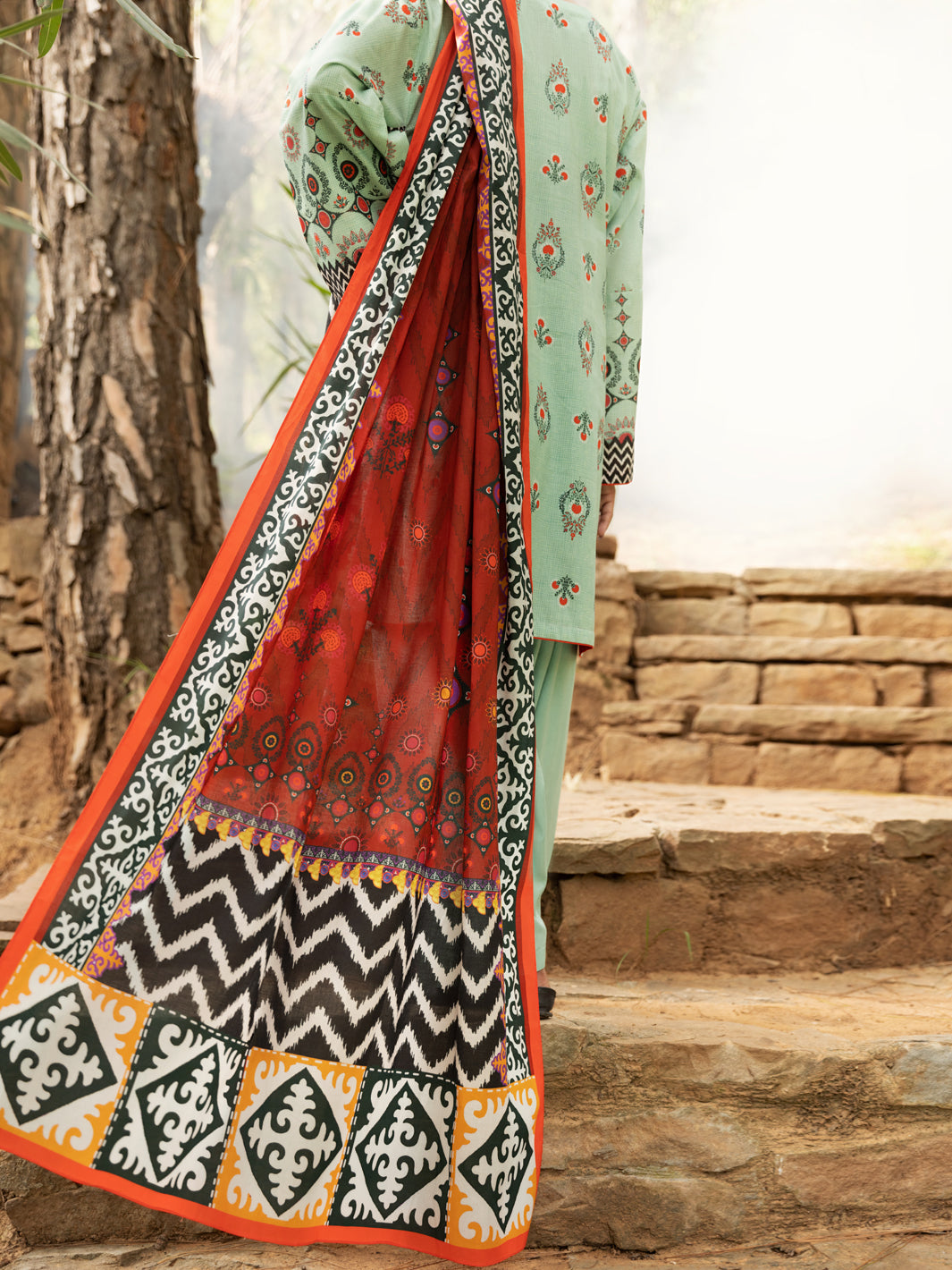 Sea Green Cambric 2 Piece Unstitched - AWP-2PS-588