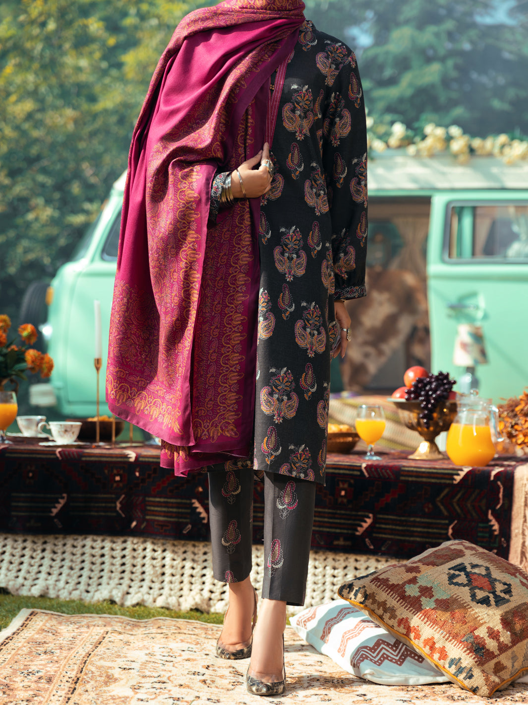 Dark Grey Khaddar Tunic - AWP-LK-620