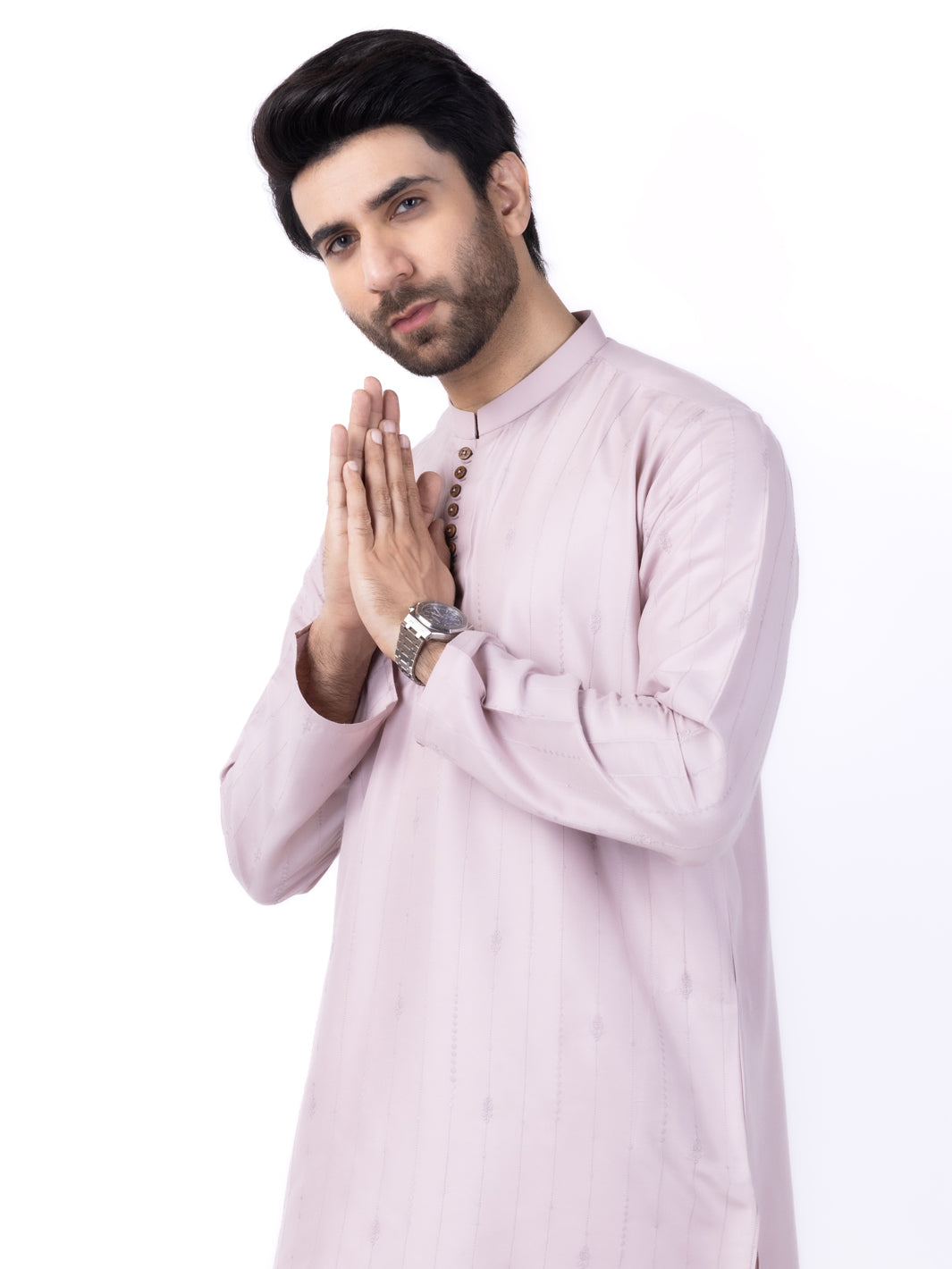 Lilac Blended Kurta - AL-K-1121C - Almirah Online