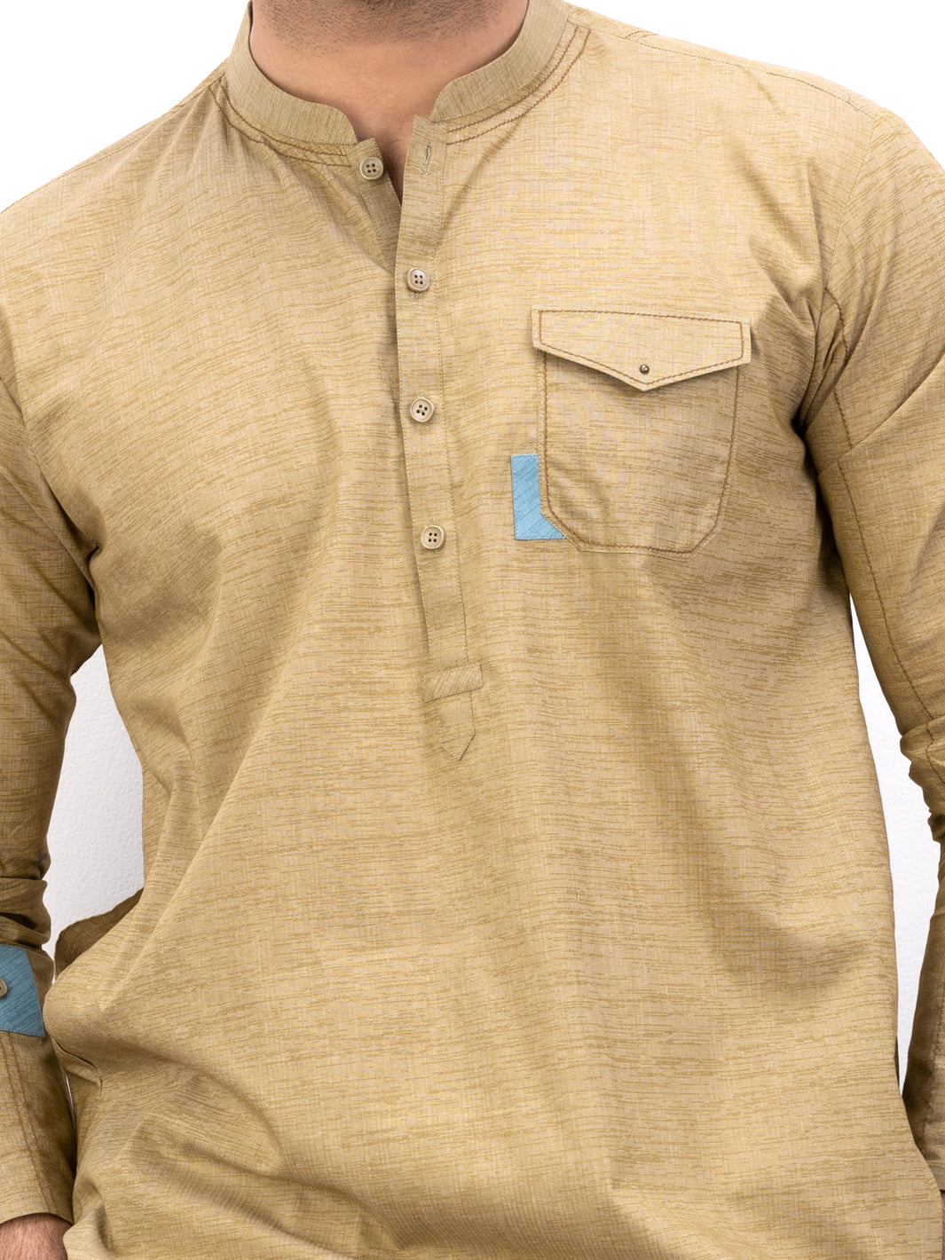 Green Blended Kurta - AL-K-1124