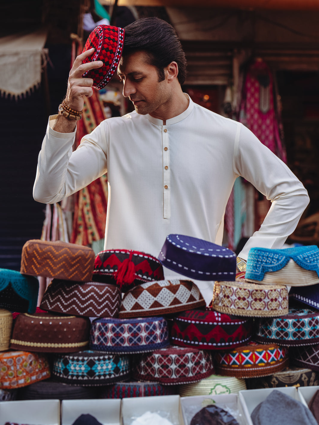 Off White Blended Kurta - AL-K-1259