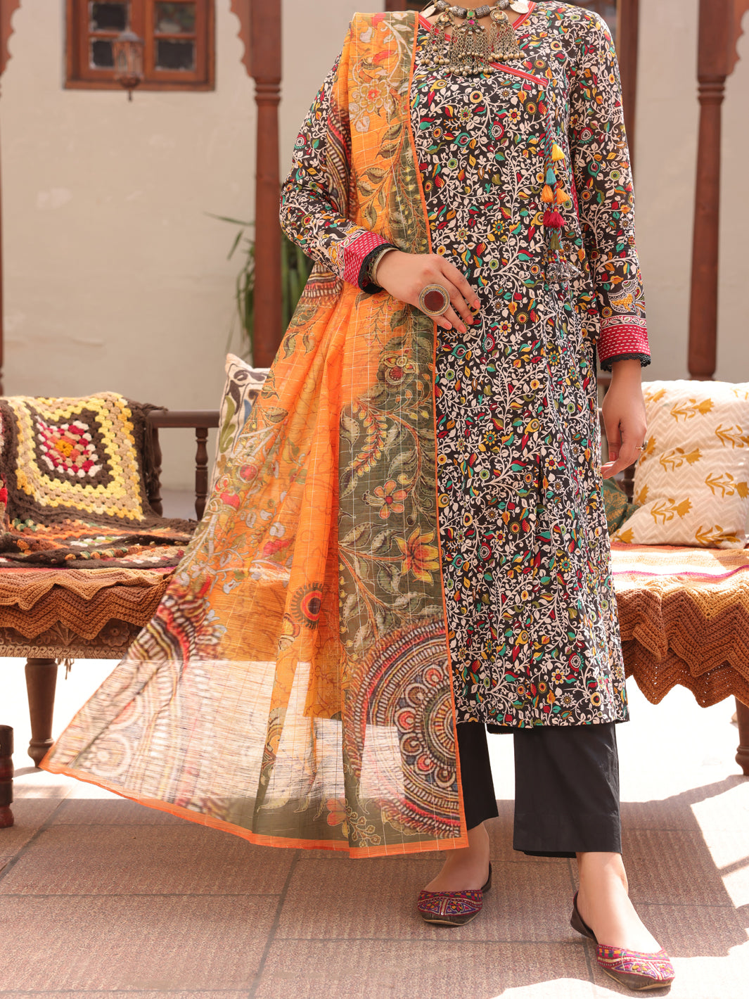 Multicolor Lawn 3 Piece Unstitched - ALP-3PS-1608