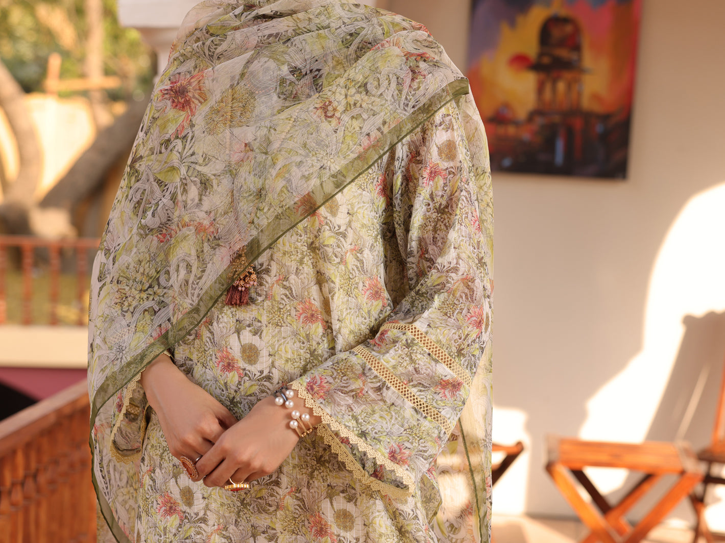 Beige Poly Slub 3 Piece Stitched - ALP-3PS-1612