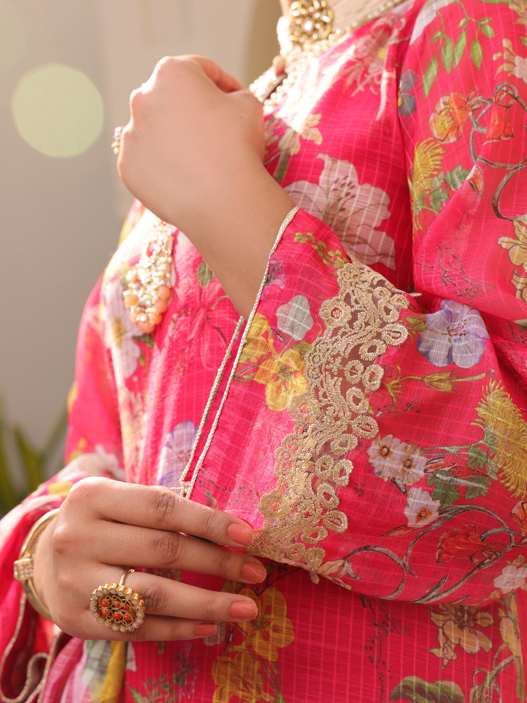 Fuchsia Poly Slub 3 Piece Unstitched - ALP-3PS-1613