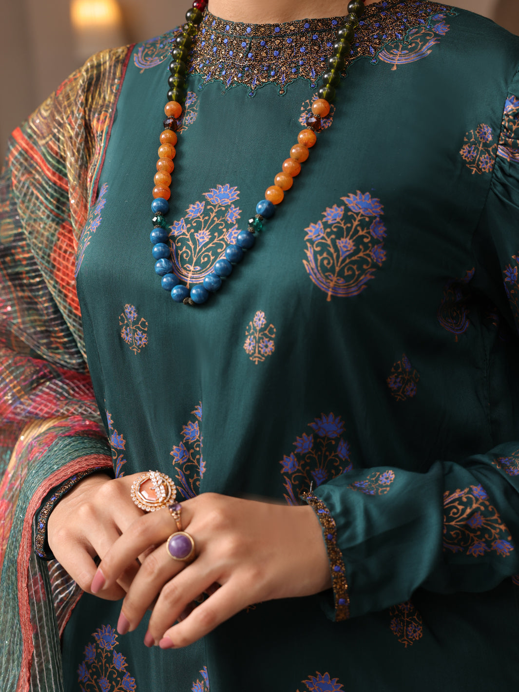 Green Viscose 3Pc Unstitched - ALP-3PS-1646