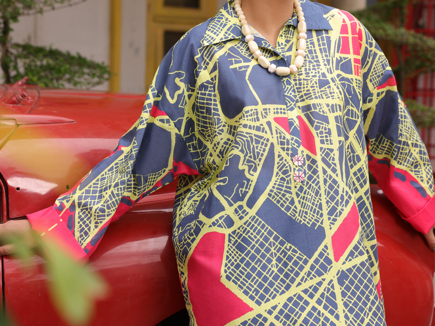 Multicolor Cambric Tunic - ALP-LK-1712