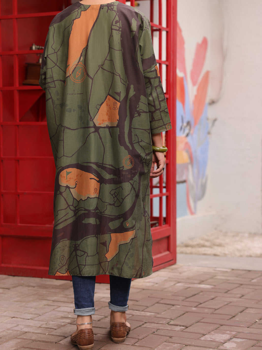 Army Green Cambric Tunic - ALP-LK-1713