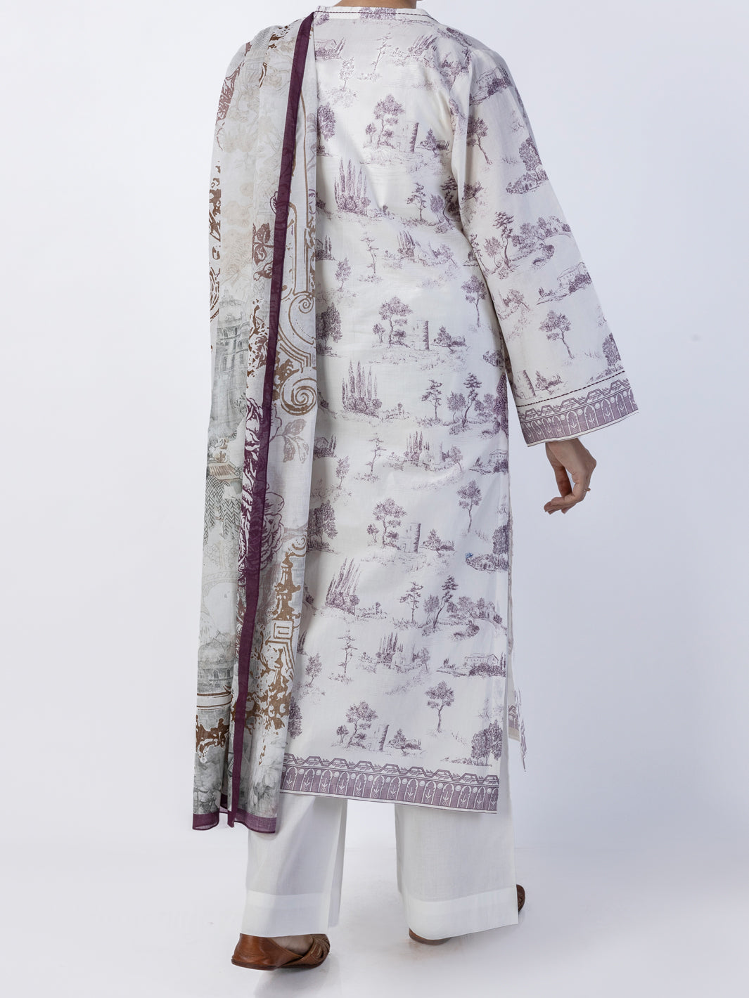Ivory Lawn 3Pc Stitched - ALP-3PS-1722