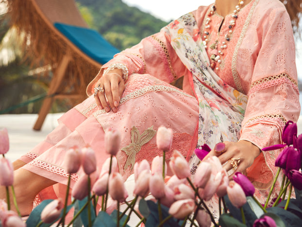 Pink Dyed Lawn 3 Piece Stitched - ALP-3PS-1726