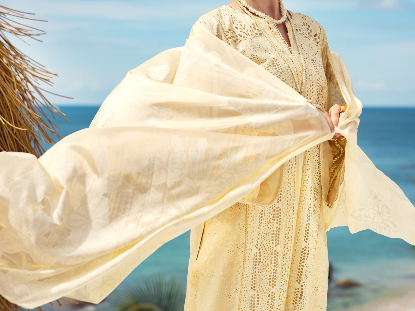 Off White Dyed Lawn 3 Piece Unstitched - ALP-3PS-1727