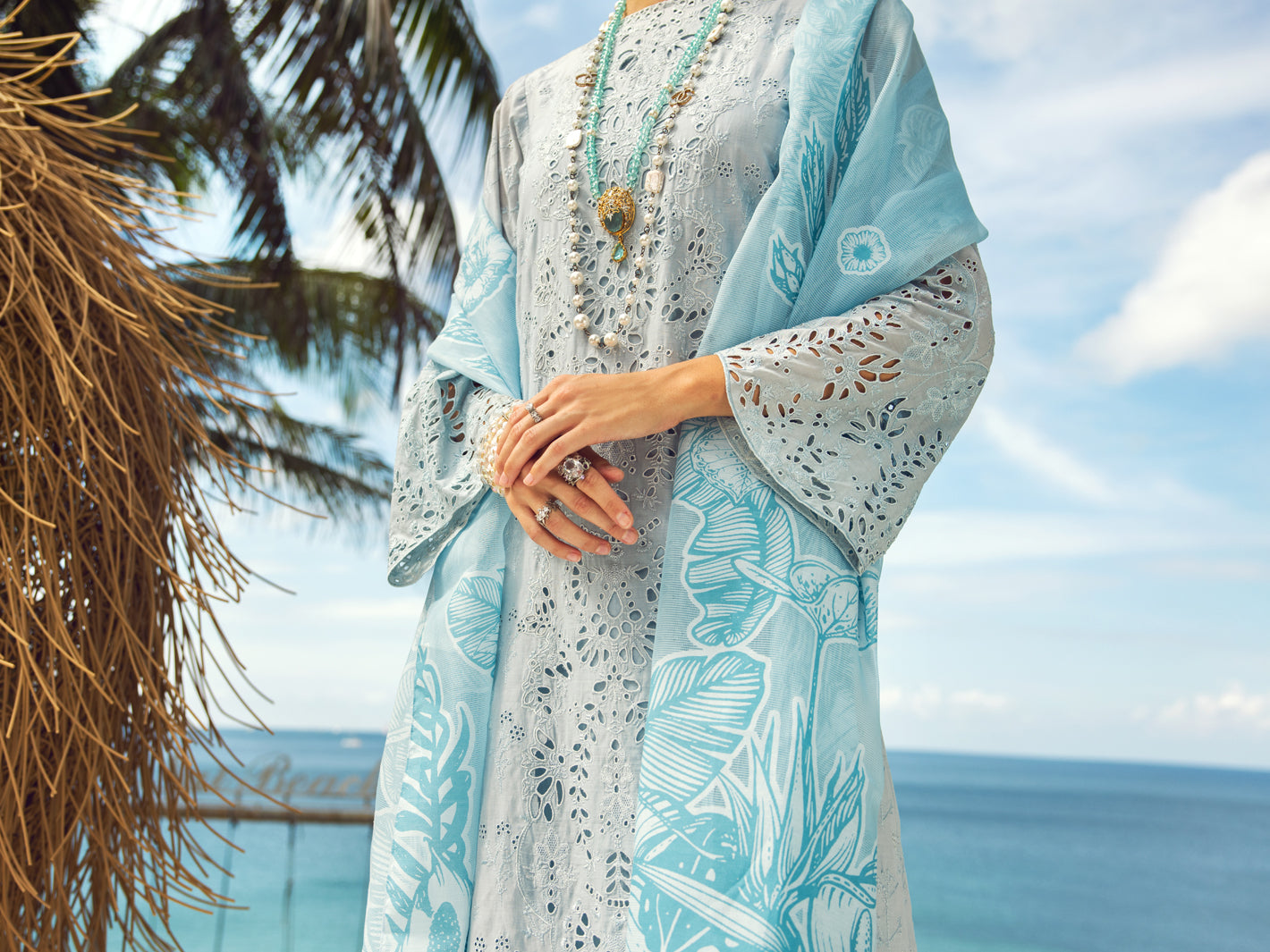 Sky Blue Dyed Lawn 3Pc Unstitched - ALP-3PS-1728