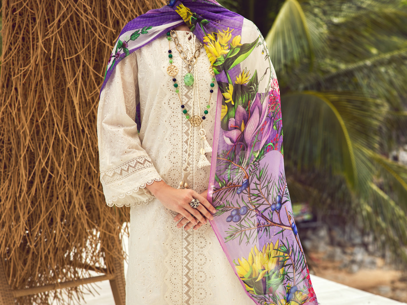 White Dyed Lawn 3Pc Unstitched - ALP-3PS-1730