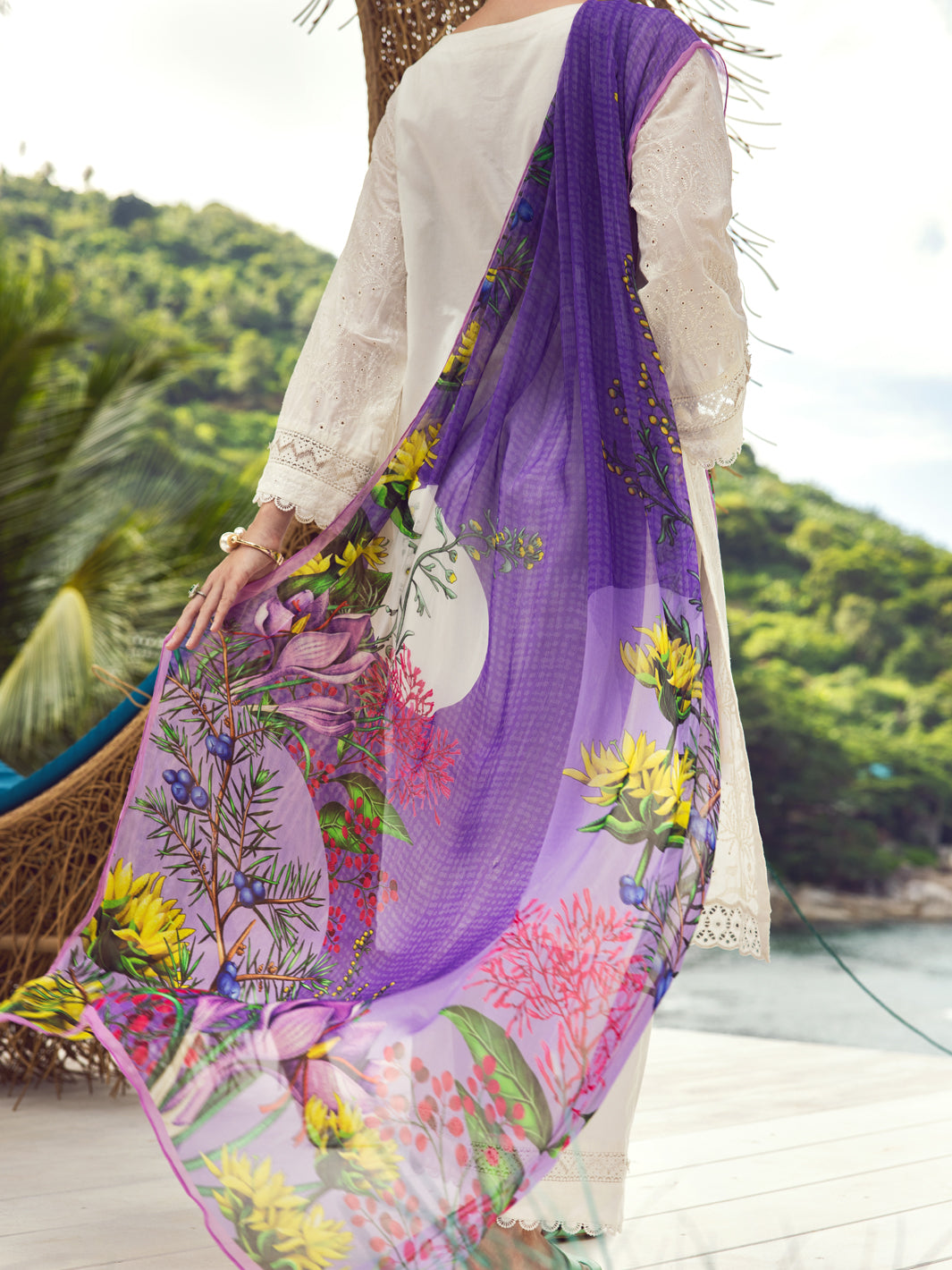 White Dyed Lawn 3Pc Unstitched - ALP-3PS-1730