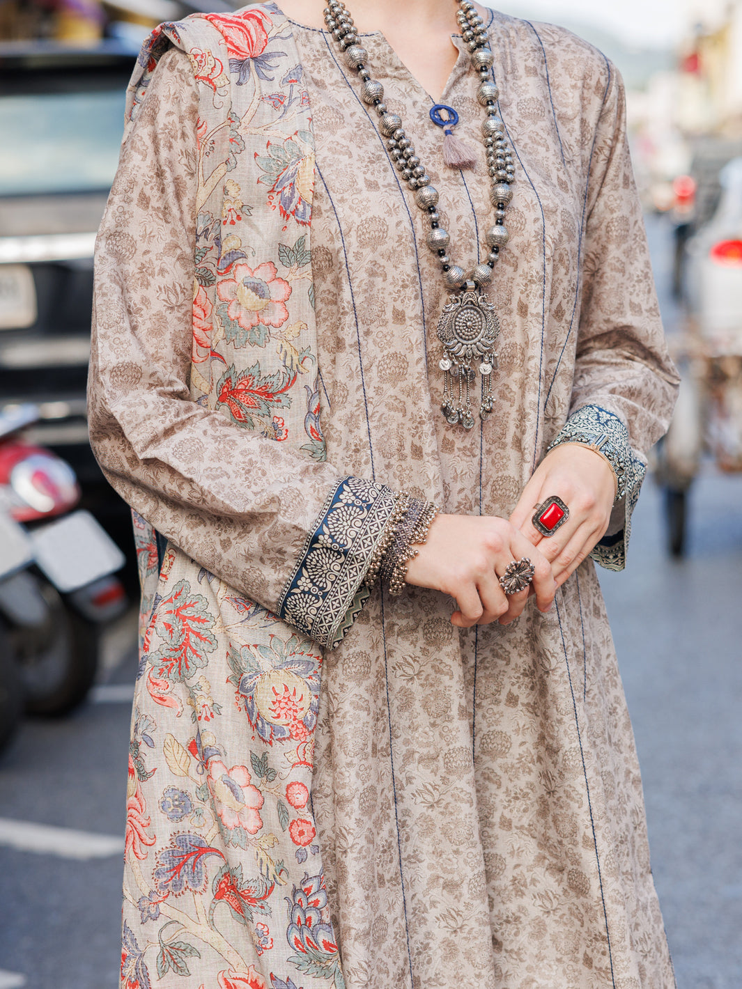 Grey Lawn 3 Piece Unstitched - ALP-3PS-1753 - Almirah Online
