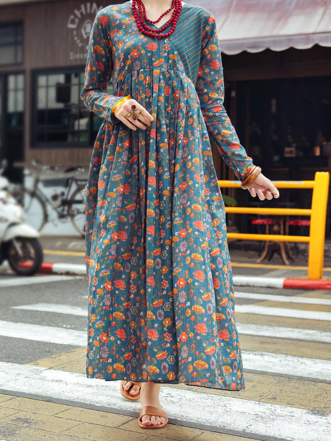 Navy Blue Lawn Tunic - ALP-LK-1763